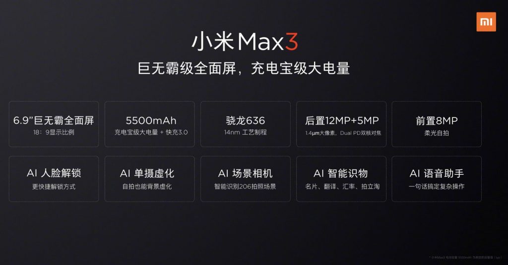 Xiaomi Mi Max 3