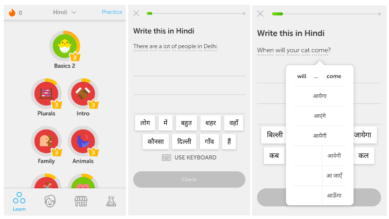 Duolingo for Hindi