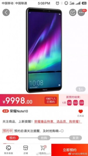 Honor Note 10