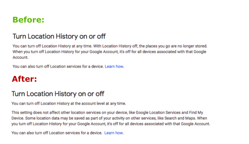 Google location services