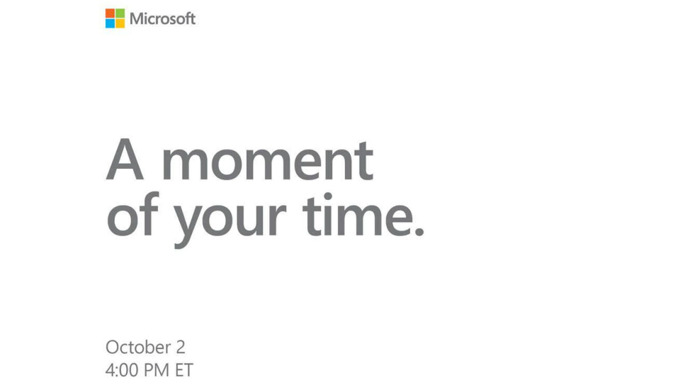Microsoft October 2 event