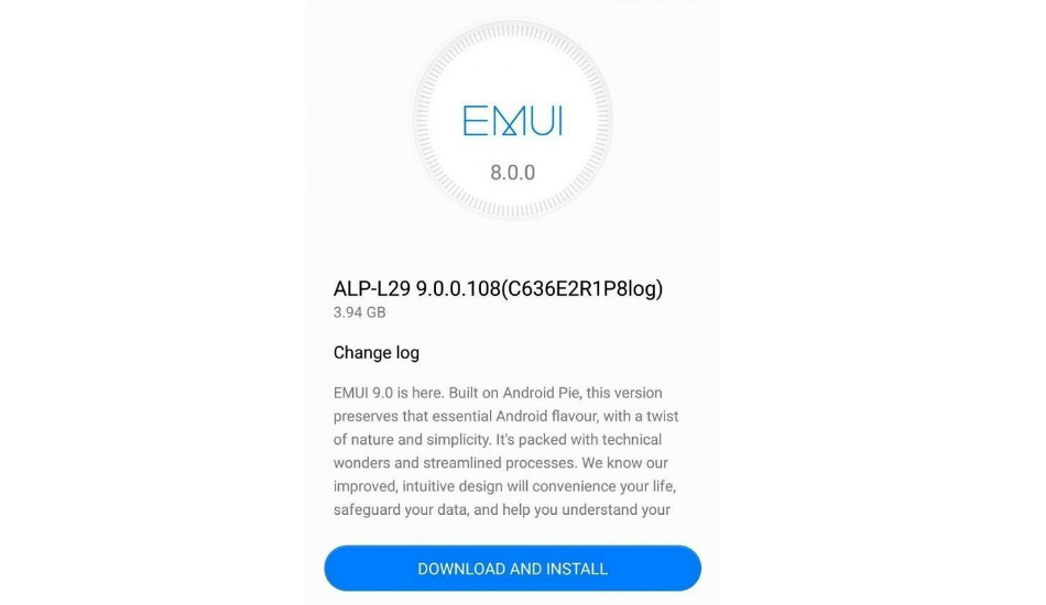 Huawei EMUI 9.0 Android 9 Pie update