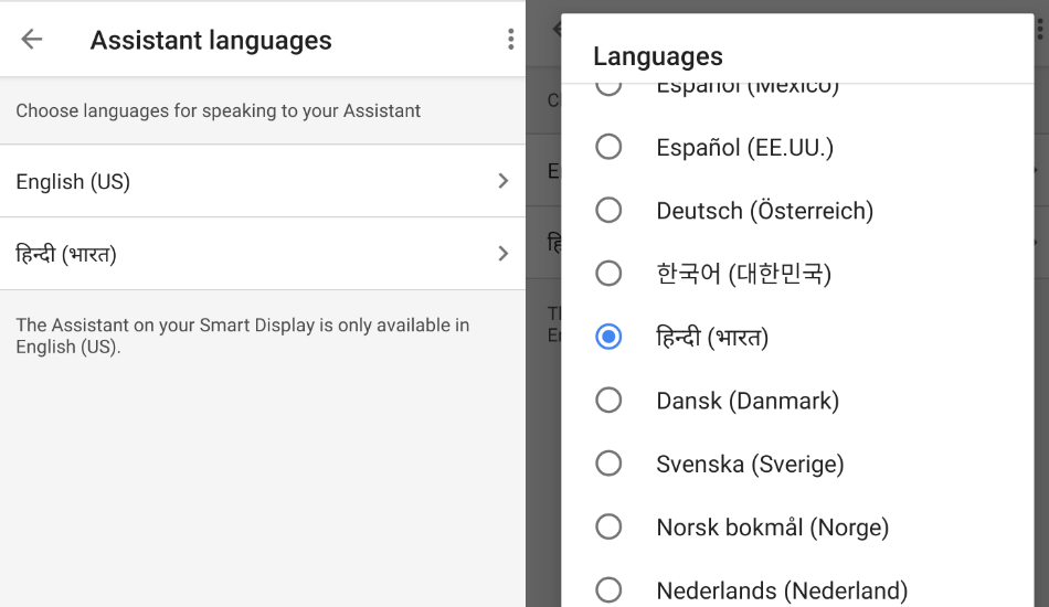 Google Home Hindi support