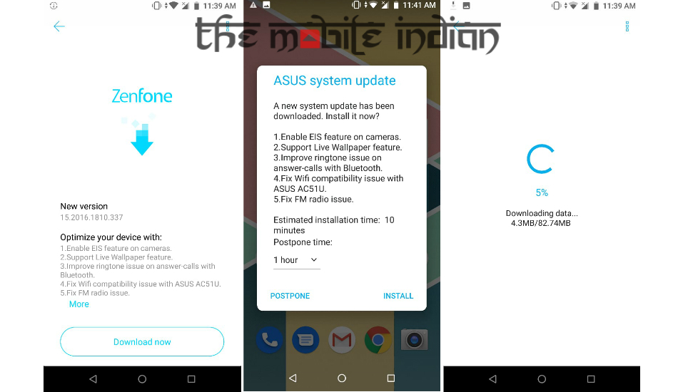 Asus Zenfone Max Pro M1 FOTA update