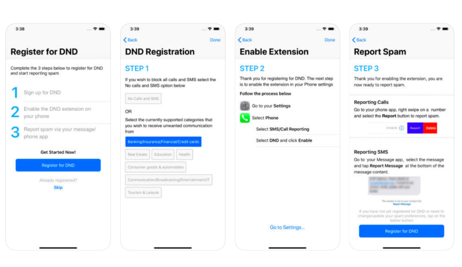 Apple TRAI DND app