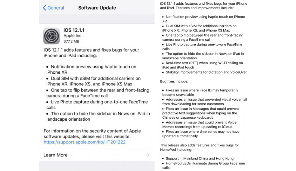 iOS 12.1.1