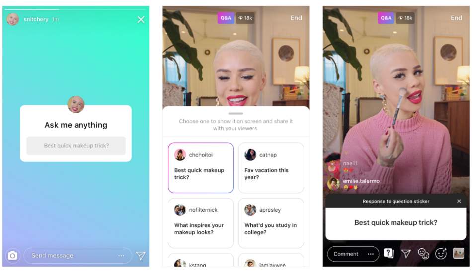 Instagram Live Q&A Sticker