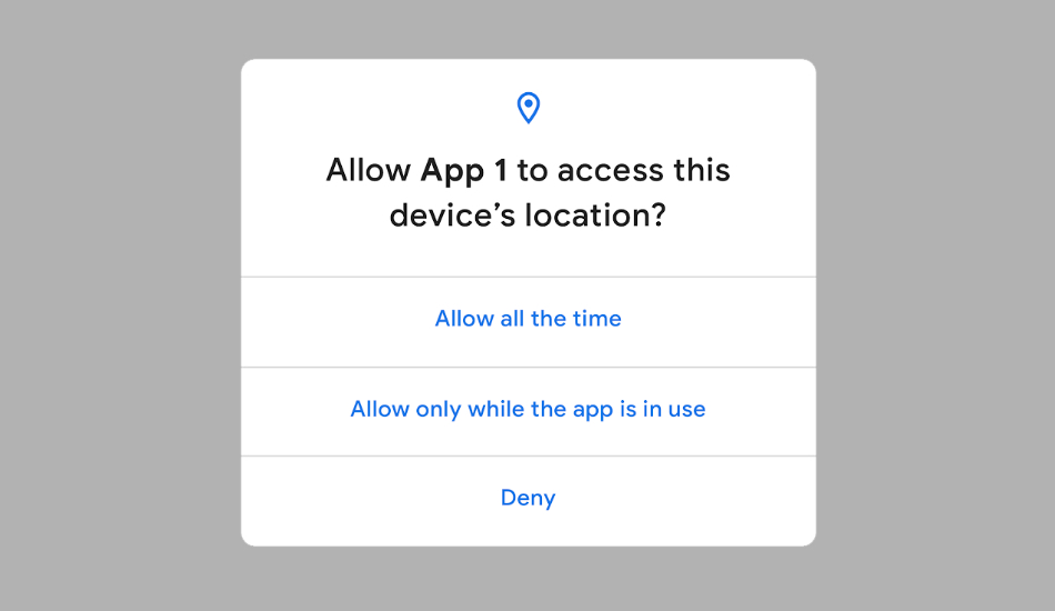 Android Q app permissions