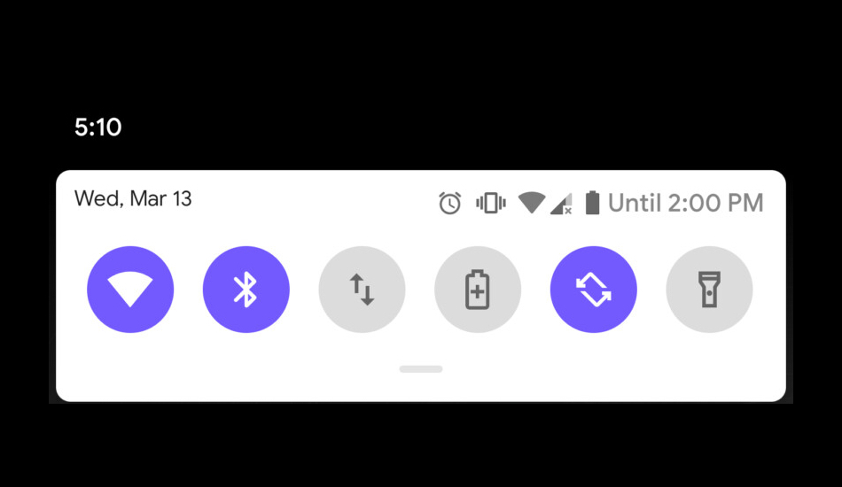 Android Q remaining battery