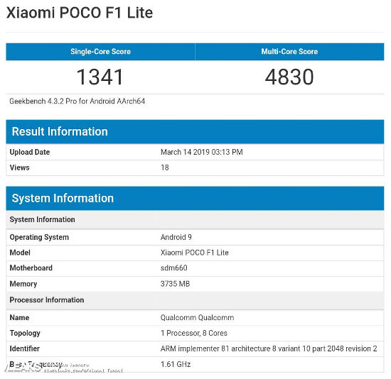 Xiaomi Poco F1 Lite