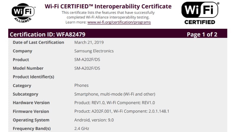 Samsung Galaxy A20e