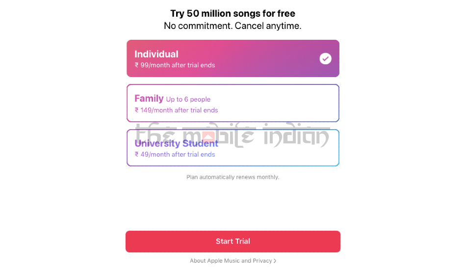 Apple Music new subscription plan