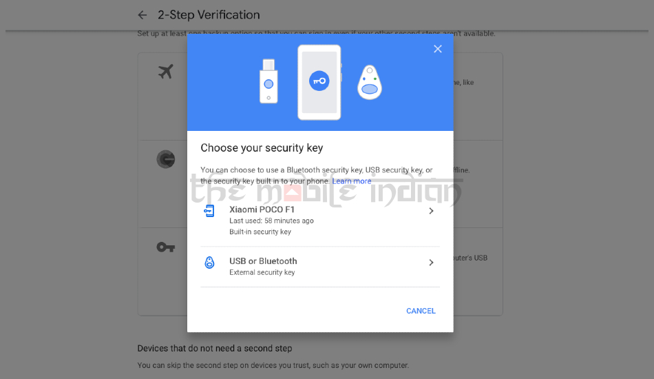 Google two-step verification