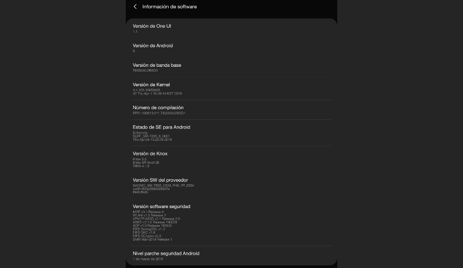 Samsung Galaxy Tab S4 10.5 Android 9 Pie update