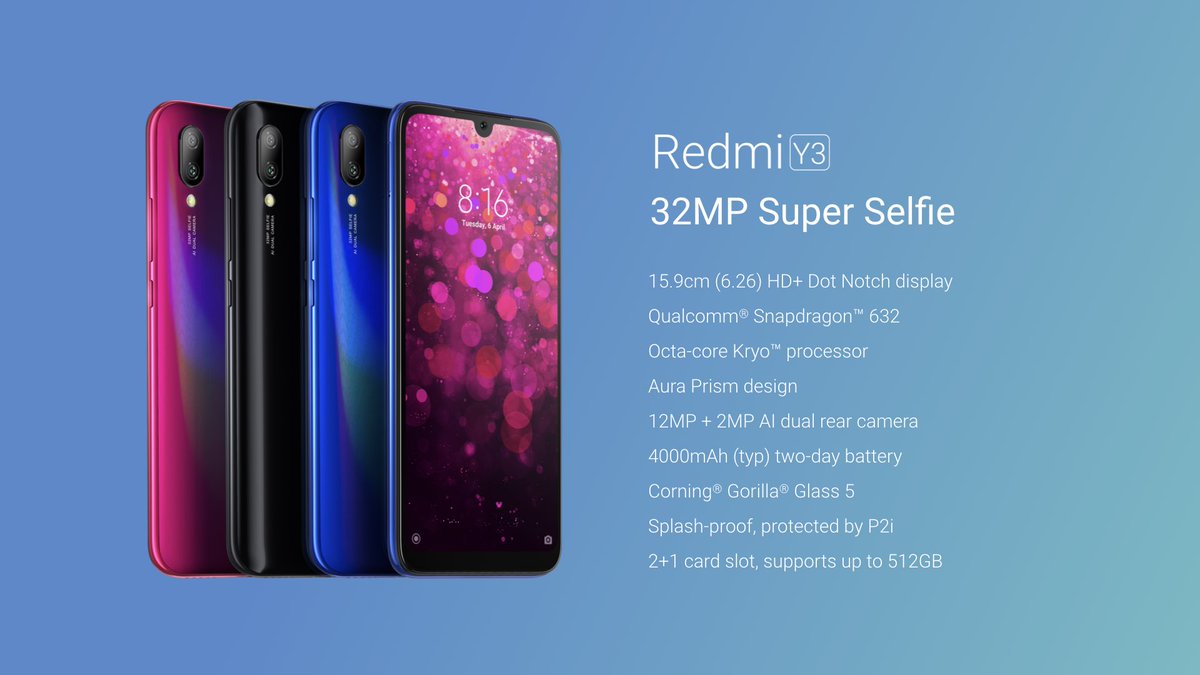 redmi y3 hindi