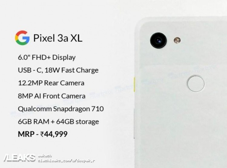 Google Pixel 3a XL price in India