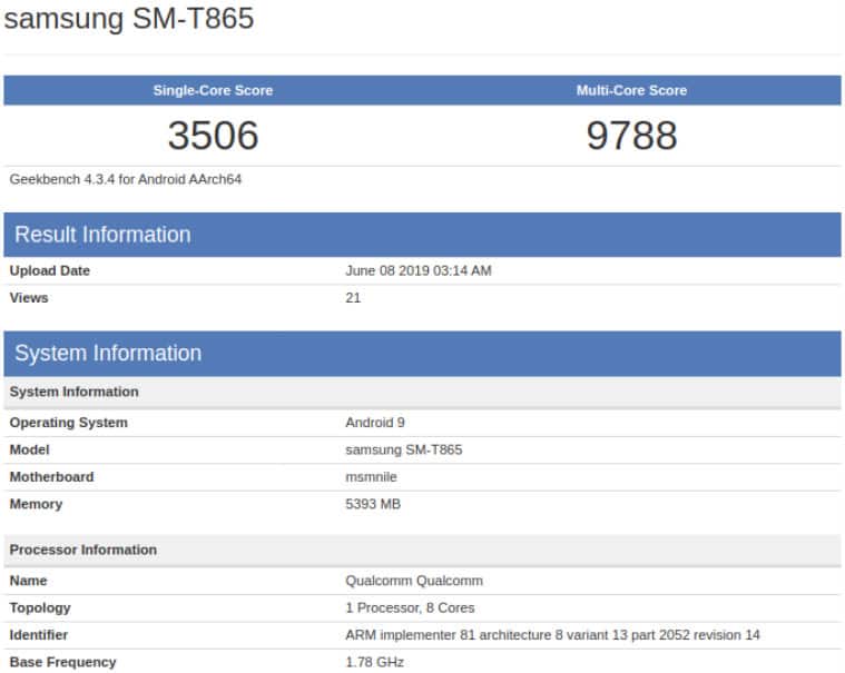 samsung tab s5 specs