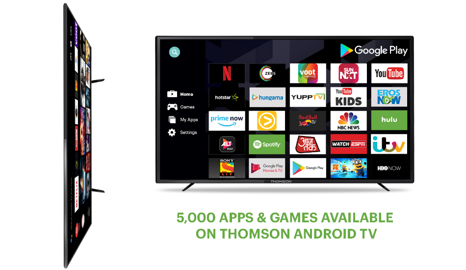 Телевизор томсон андроид. Android TV Томсон. Thomson Android TV. Android TV Томсон лого. Меню андроид ТВ Томпсон.