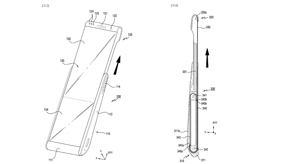 Samsung roll-up smartphone screen