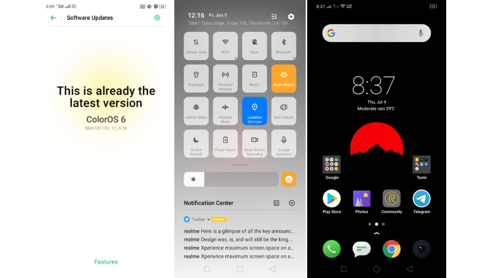 Realme C1, Realme 2 Android Pie ColorOS 6 update
