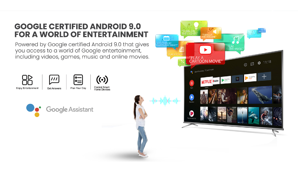 TCL P8E 4K AI Android 9 TV