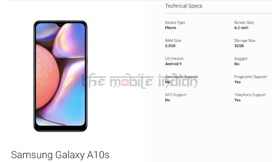 Samsung Galaxy A10s