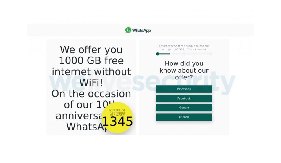 Scam Alert: No, WhatsApp isn’t giving you 1,000GB free data