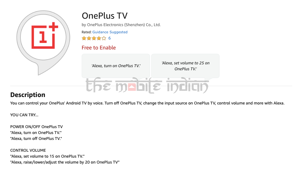 OnePlus TV Alexa support