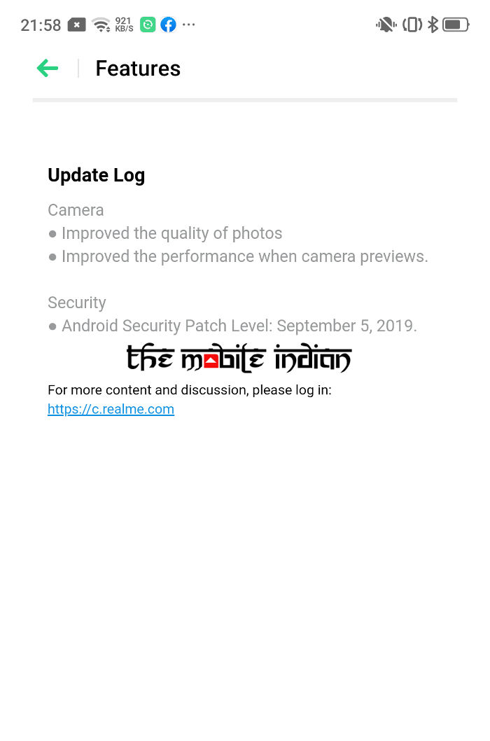 Realme XT update