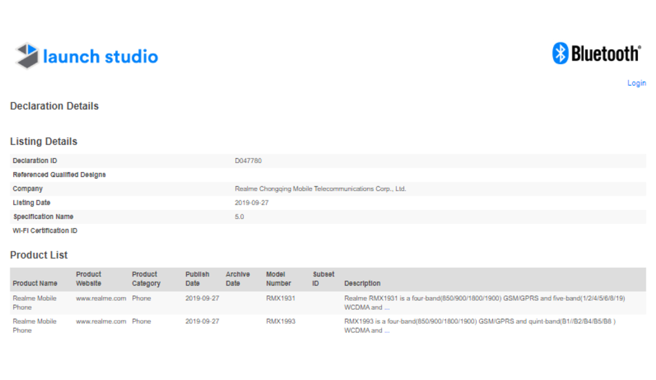 Realme RMX1931 and RMX1993