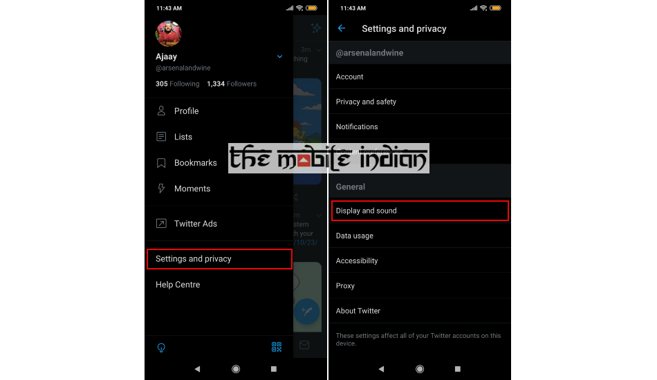 How to turn on Lights Out on Twitter for Android