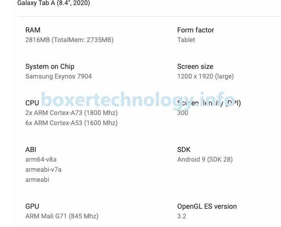 Samsung Galaxy Tab A 8.4 (2020)