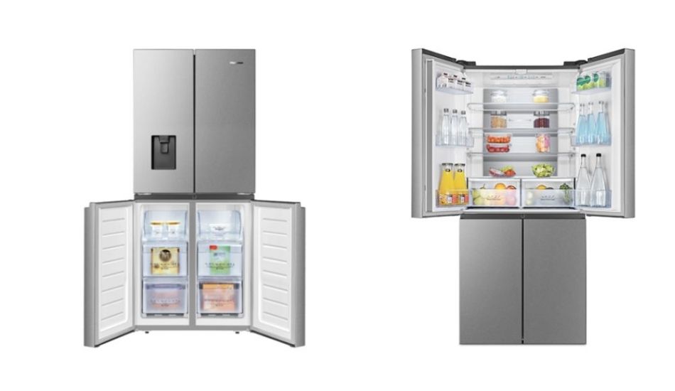 Ge Profile 27 9 Cu Ft Smart 4 Door French Door Refrigerator With Door In Door In Fingerprint Resistant Stainless Steel Pvd28bynfs The Home Depot