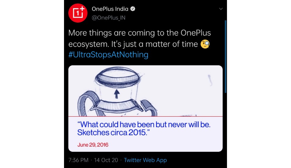 OnePlus Watch tweet 