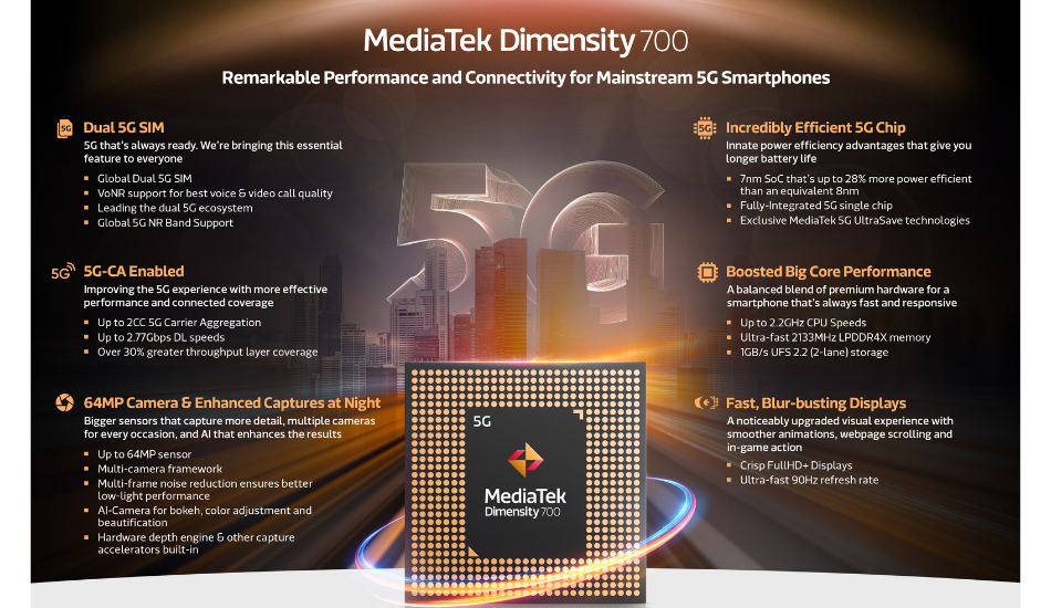 MediaTek Dimensity 700 specs
