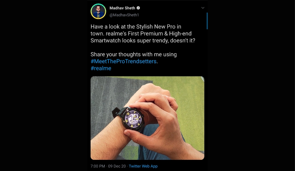 Realme watch tweet