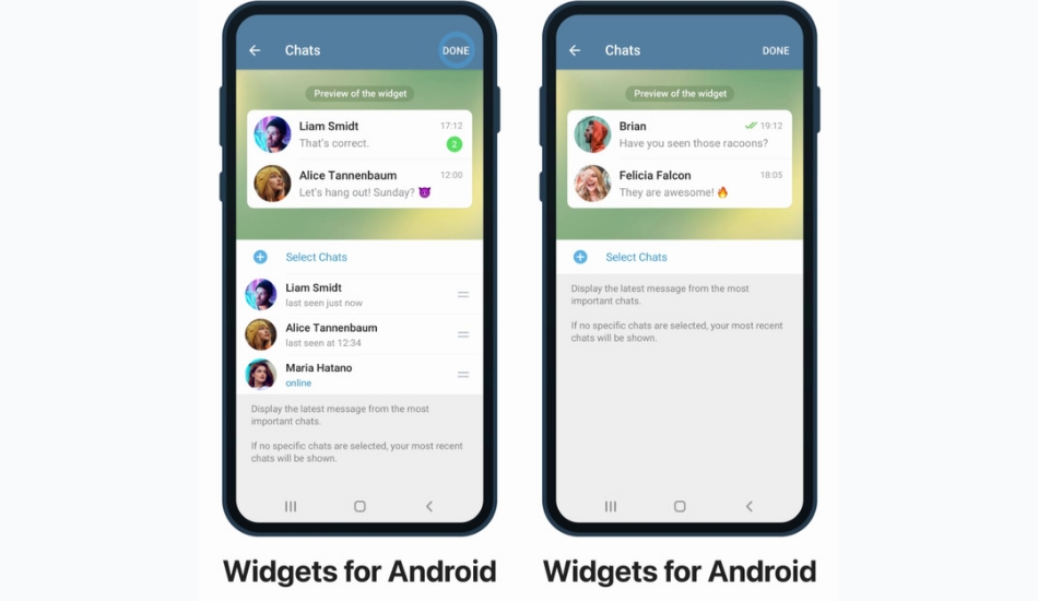 Telegram widgets_