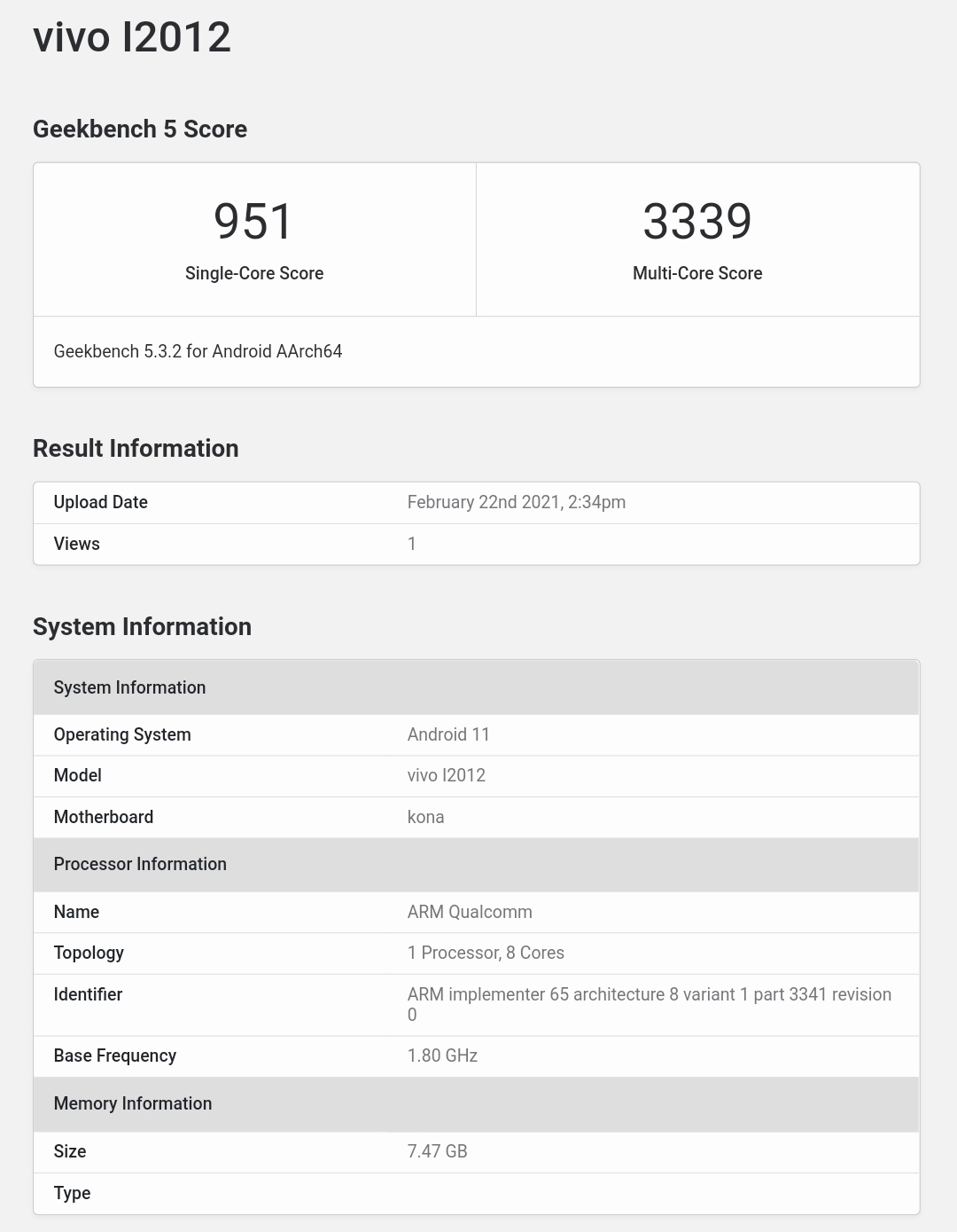 Neo5 Geekbench 