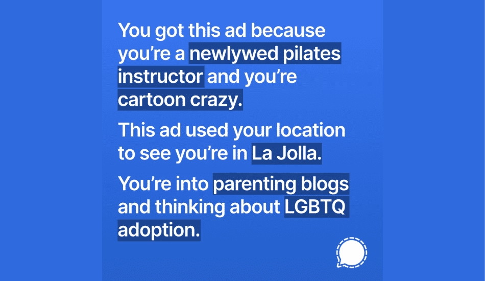 Signal IG Ad