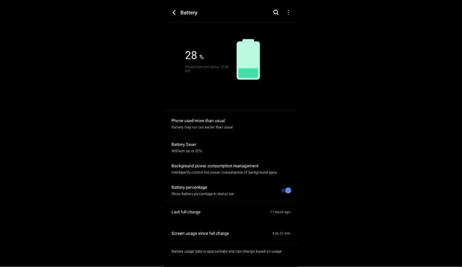 Z3 battery life 