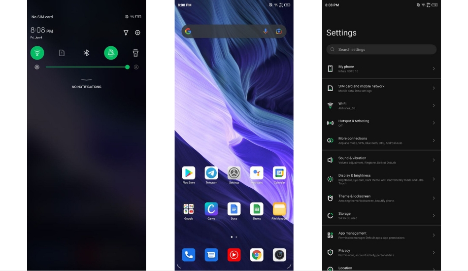 Infinix Note 10 software 