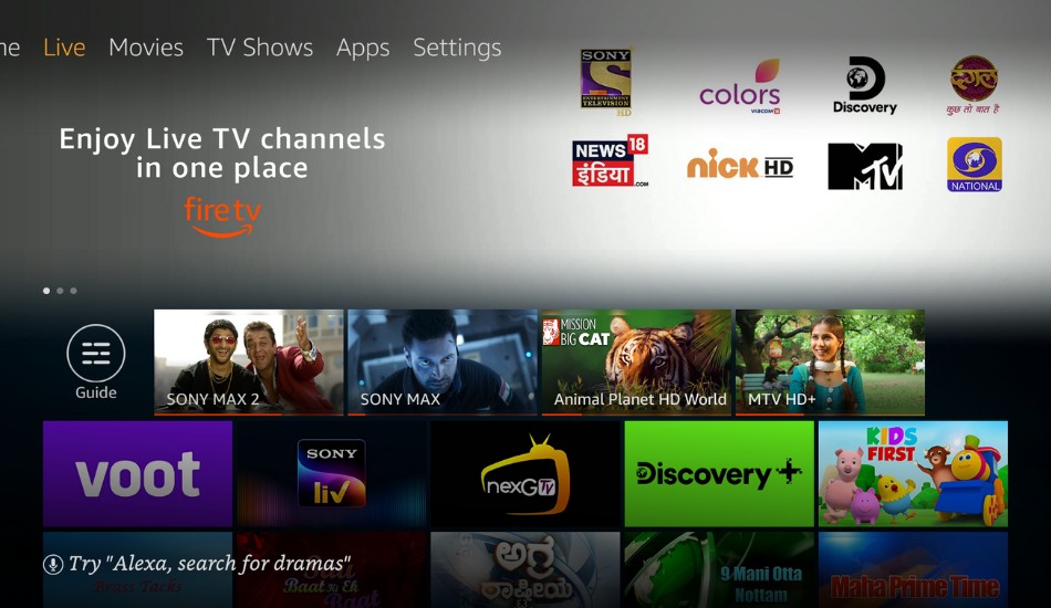 Amazon Launches Live TV for Fire TV in India