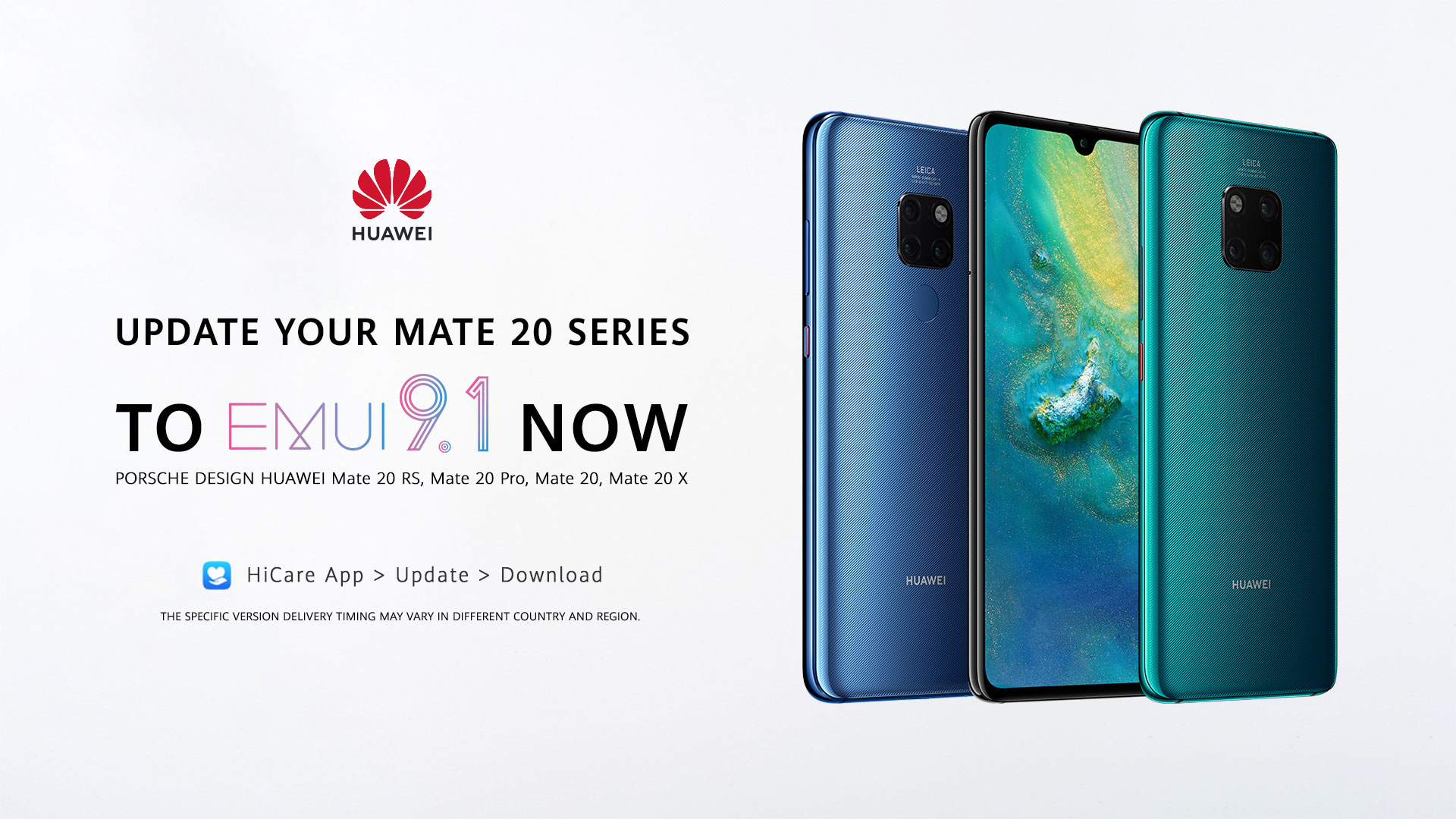 Huawei Mate 20 series get EMUI 9.1 update, more devices to follow