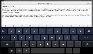 Evernote optimised for Android tablets