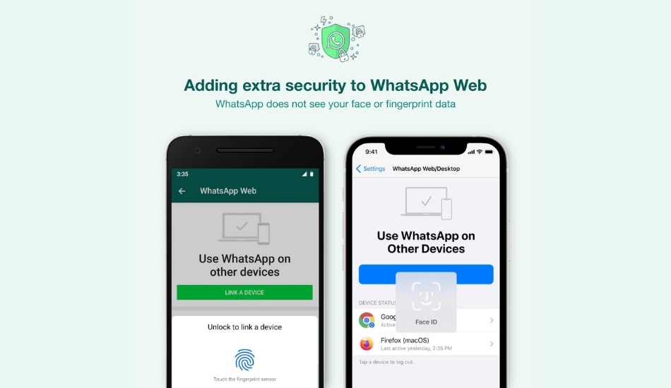 WhatsApp adds Face/Fingerprint unlock functionality while logging in to WhatsApp Web