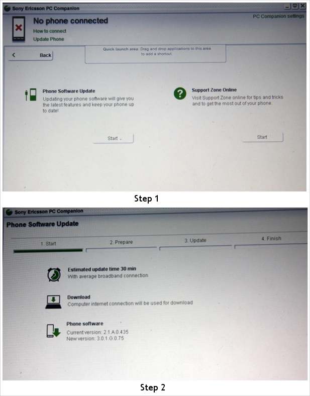 How to update Xperia X10 to Gingerbread using PC companion