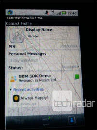 Images of BBM for Android leaked