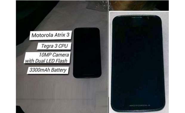 Motorola Atrix 3 with quad-core CPU surfaces online