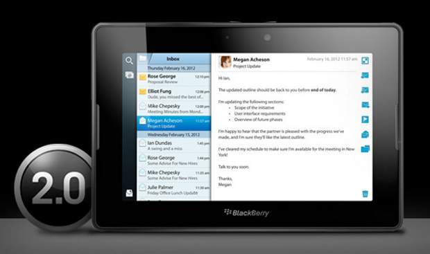 RIM releases BlackBerry PlayBook OS 2.0 update