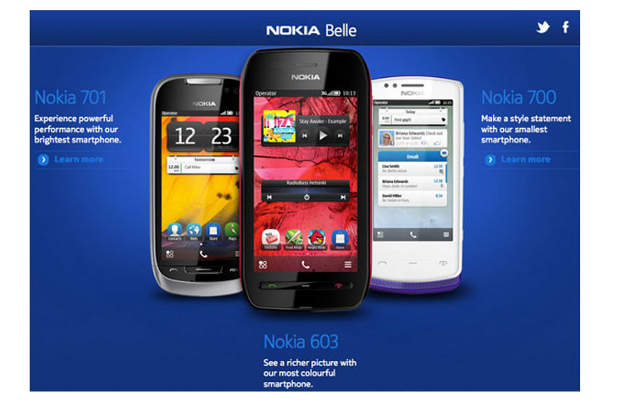 Nokia issues Belle update